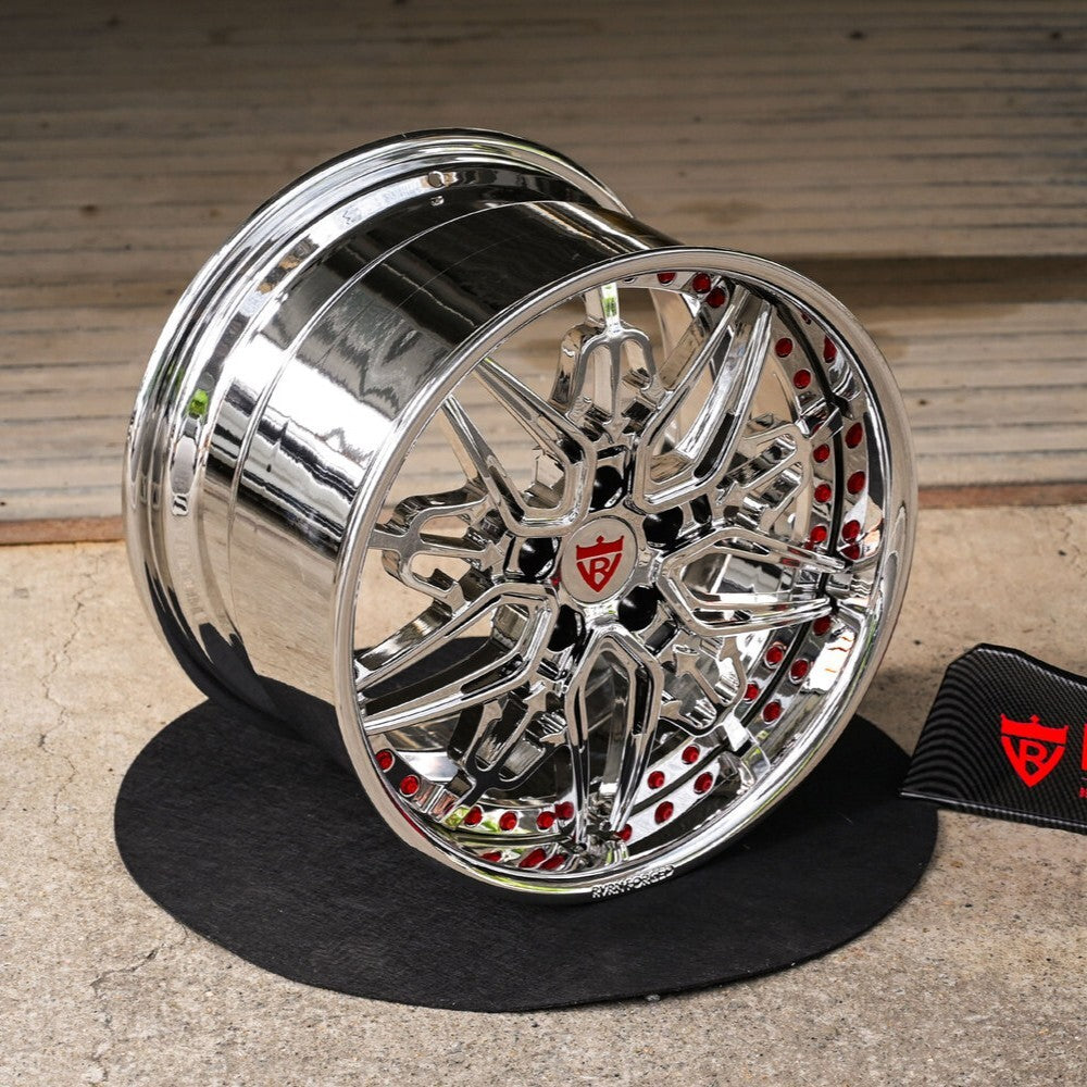 RM-01 | Custom Forged 2-Piece Corvette C6 Grand Sport Wheels, Chrome | Deep Dish, 18x10 / 19x12.5 Setup