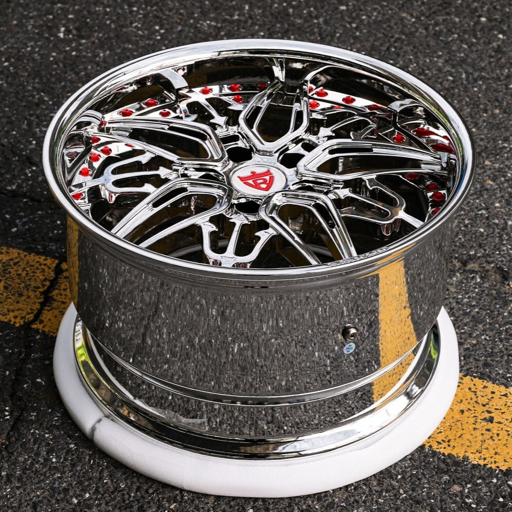 RM-01 | Custom Forged 2-Piece Corvette C6 Grand Sport Wheels, Chrome | Deep Dish, 18x10 / 19x12.5 Setup