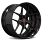 Black & Red Custom Forged Corvette C8 Z06 Deep Dish Wheels with  20x10, 21x13 OEM sizes