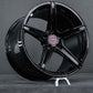 Black Custom Forged Corvette C8 Concave 5 Spoke Wheels with 19x8.5, 20x11 / 20x9, 21x12-RVRN Wheels