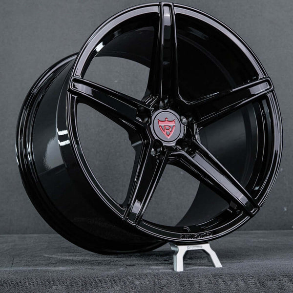 Black Custom Forged Corvette C8 Concave 5 Spoke Wheels with 19x8.5, 20x11 / 20x9, 21x12-RVRN Wheels