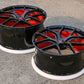 Red and black rims for 2014-2019 Corvette C7 Z51 Stingray-RVRN Custom Forged Monoblock Performance Wheels Series RV-MR05 