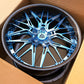 Blue and Carbon Fiber Custom Forged Corvette C7 ZR1 Deep Dish Wheels-RVRN 2-Piece Wheels Series RV-T081
