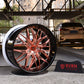 Corvette c7 z06 deep dish wheels, custom forged rose gold with black rims in 19x10/20x12 setup-RVRN custom forged 2-piece wheels series
