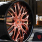 Corvette c7 z06 deep dish wheels, custom forged rose gold with black rims in 19x10/20x12 setup-RVRN custom forged 2-piece wheels series