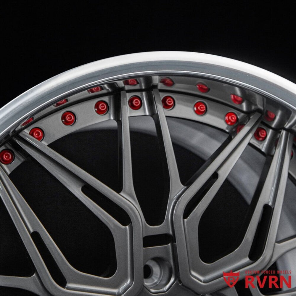 RV-T081 forged Corvette C7 Z06 wheels gunmetal spoke design
