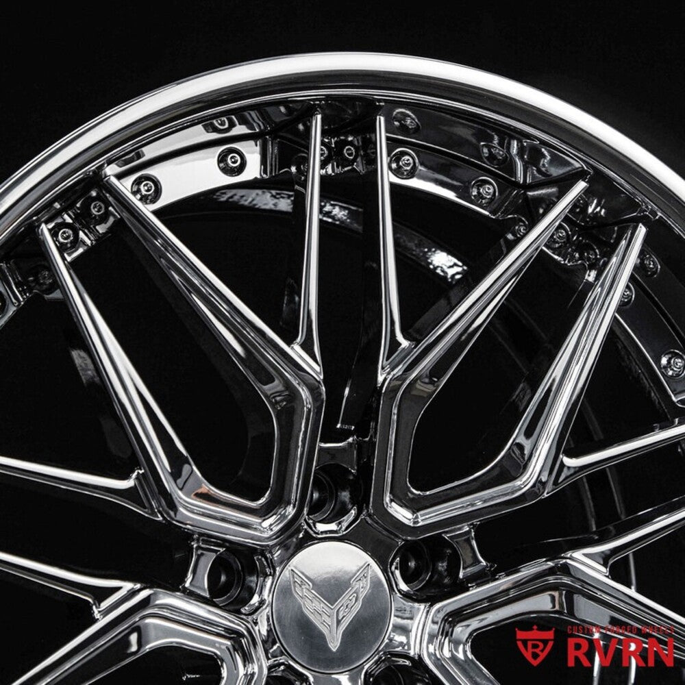 Corvette C8 Z06 chrome rims RV-T081 side profile