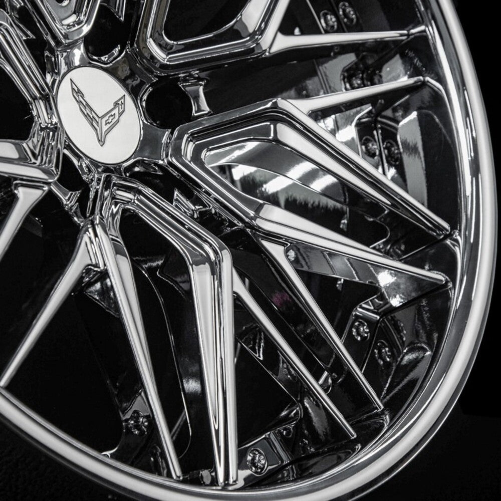 Corvette C8 Z06 RV-T081 concave chrome forged wheel design