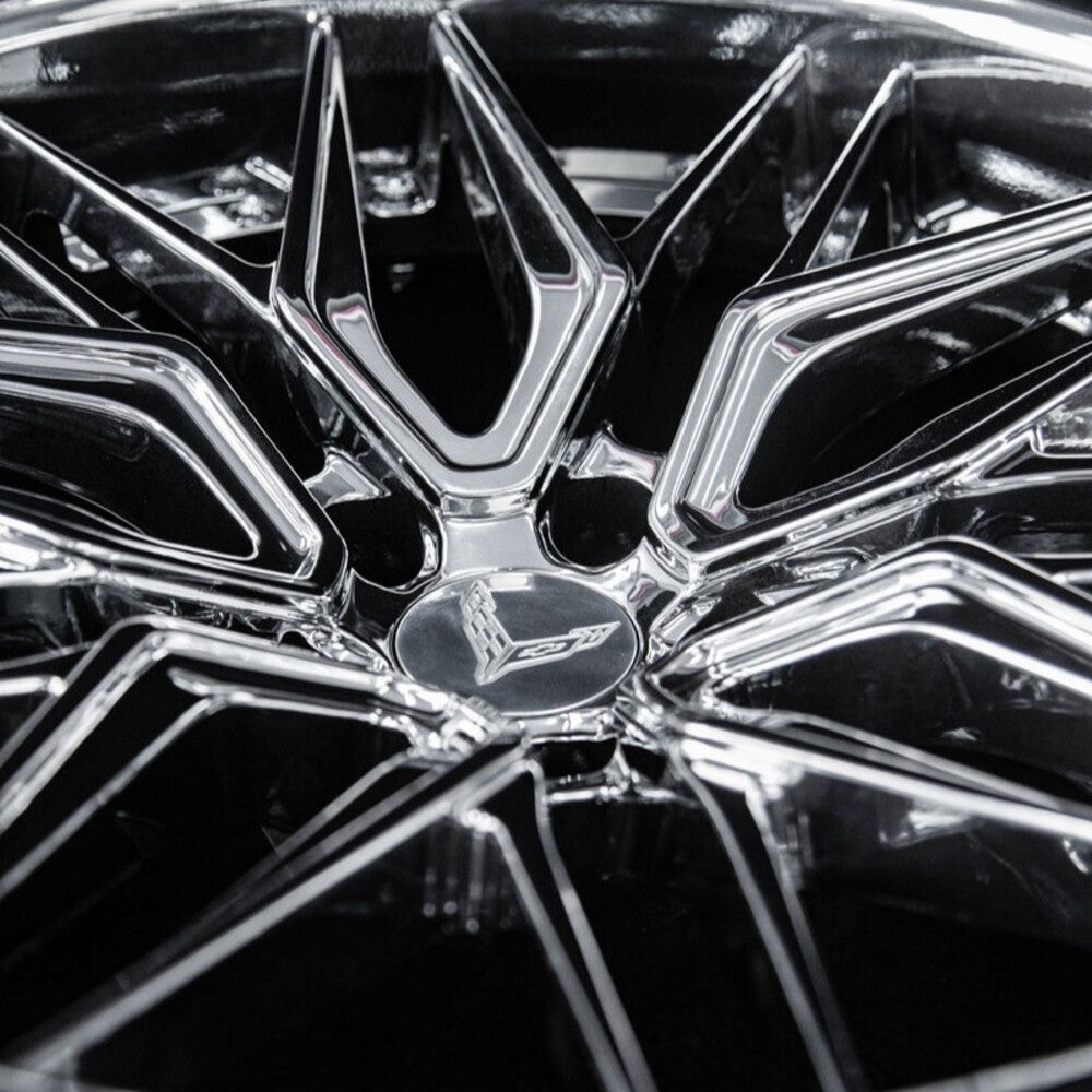 Corvette C8 Z06 chrome forged deep dish wheels RV-T081