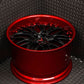 Closeup of Corvette C8 E-Ray RV-T081 forged wheels with red screws