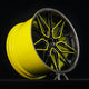 Accelerate Yellow Spoke / Gloss Black Window / Carbon Fiber Wrapped Lip / Accelerate Yellow Barrel