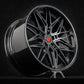 Custom forged wheels for Corvette Z51 front view - RV-T081 Carbon Flash Metallic & Gloss Black