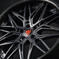 Gloss Black barrel detail of RVRN RV-T081 custom forged wheels for Corvette Z51