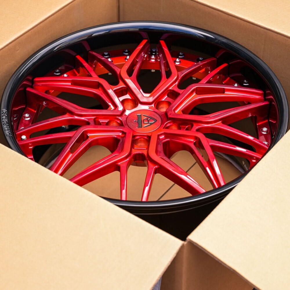 Chrome screws detail on RVRN RV-T081 Corvette C8 Stingray forged wheels