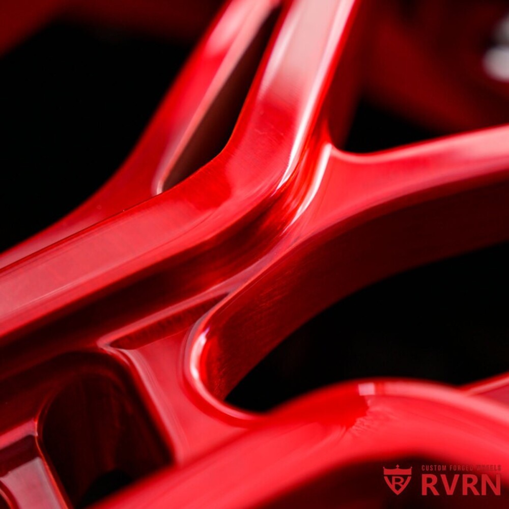 RVRN RV-T081 deep dish forged wheel setup for Corvette C8