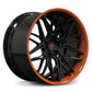RV-T081 | Custom Forged 2-Piece Corvette C8 Z06 / E-Ray Deep Concave Rapid Blue Wheels | 20x10, 21x13 Setup