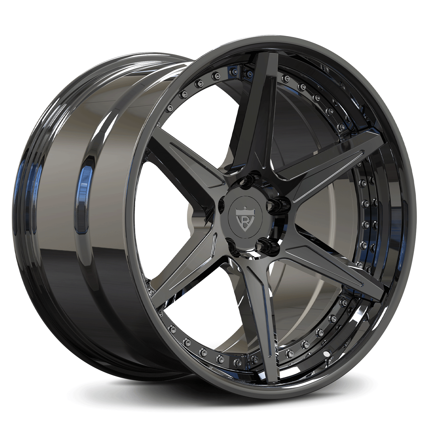 Custom Black Chrome Corvette Wheels – RV-DC19 Forged 20x10 and 21x13 Fitment