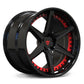 Corvette C8 Z06 Wheels in Red and Black Finish – RV-DC19 Deep Concave 6-Spoke Set