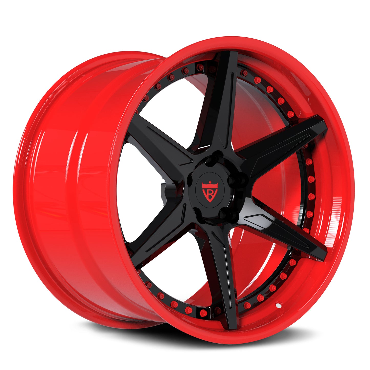 RV-DC19 black and red Rims for Corvette C8 Z06 / E-Ray – Performance Forged Wheels