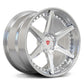 RV-DC19 Custom Forged Brushed Aluminum Wheels for Corvette C8 Z06 with Wide Rear Fitment
