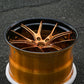 Custom forged C8 Corvette Z06 wheels in bronze finish, showcasing a sleek design and high-quality craftsmanship.