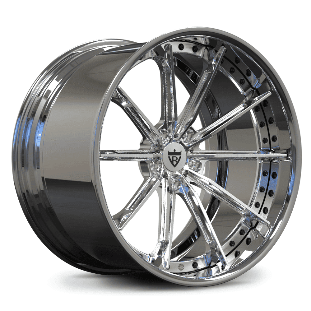Rear view of RV-DC29 concave wheels fitted on Corvette Z06