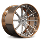 Side profile showing deep concave chrome wheels for Corvette C8