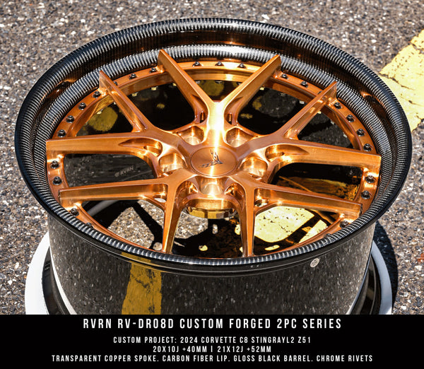 RV-DR08 Step Lip | Custom Forged 2-Piece Corvette C8 Stingrary Wheels - RVRN Custom Forged Wheels