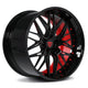 Gloss Black Spoke / Gloss Black Outer Barrel / Crystal Burgundy Inner Barrel