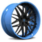 Rapid blue Corvette OEM rims for Orange and black rims your Corvette C1-C8 z51, z06 with OEM specs, RVRN Wheels-Custom forged 2-piece deep dish wheels series