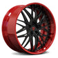 Red and black wheels with deep dish style for your Corvette C7 z06, C8 z51 or Z06-RVRN custom forged 2-piece wheels RV-T081