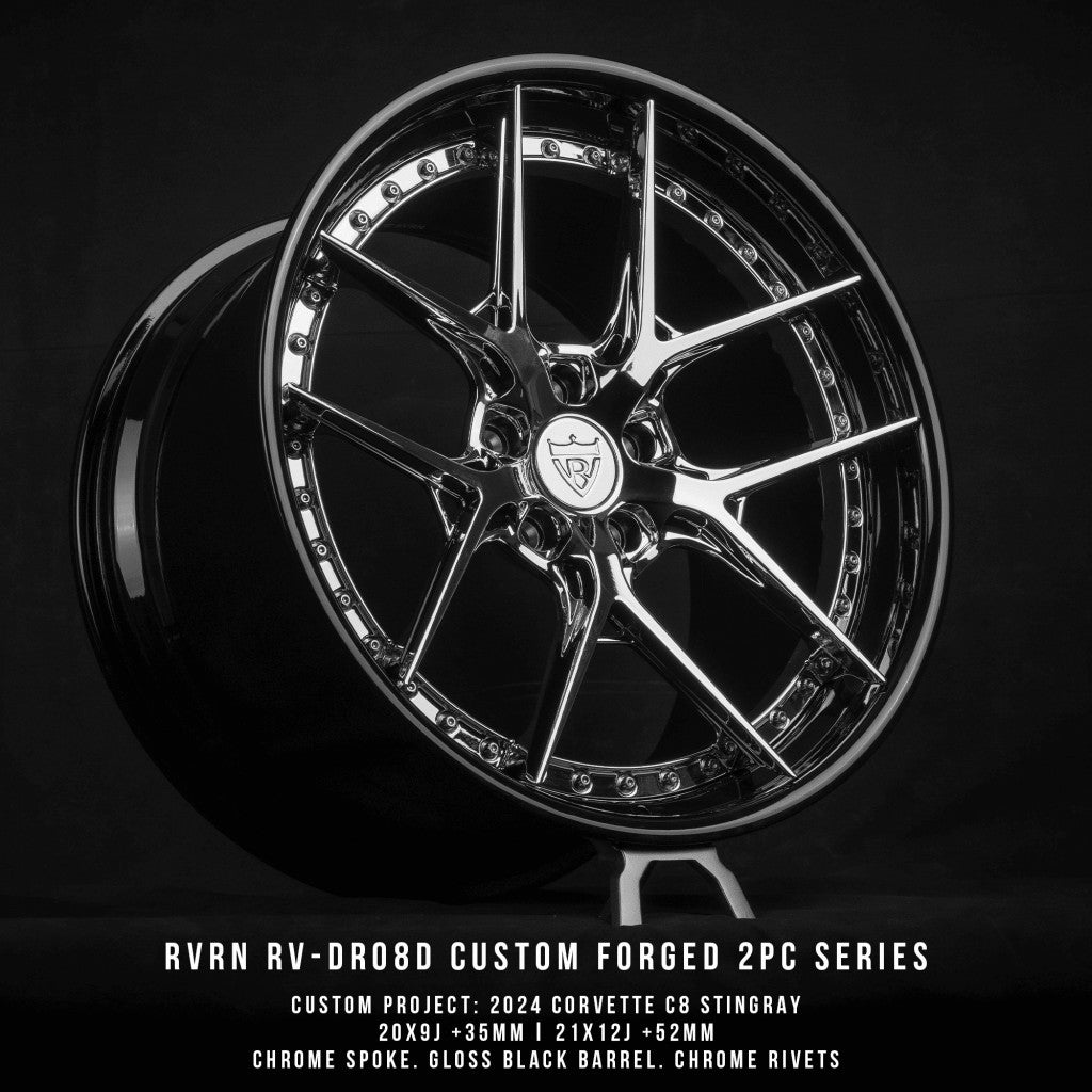 RV-DR08 Step Lip | Custom Forged 2-Piece Corvette C8 Stingrary Wheels - RVRN Custom Forged Wheels