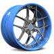 Polished Aluminum Spoke. Color-matched Rapid Blue Barrel. Chrome Screws