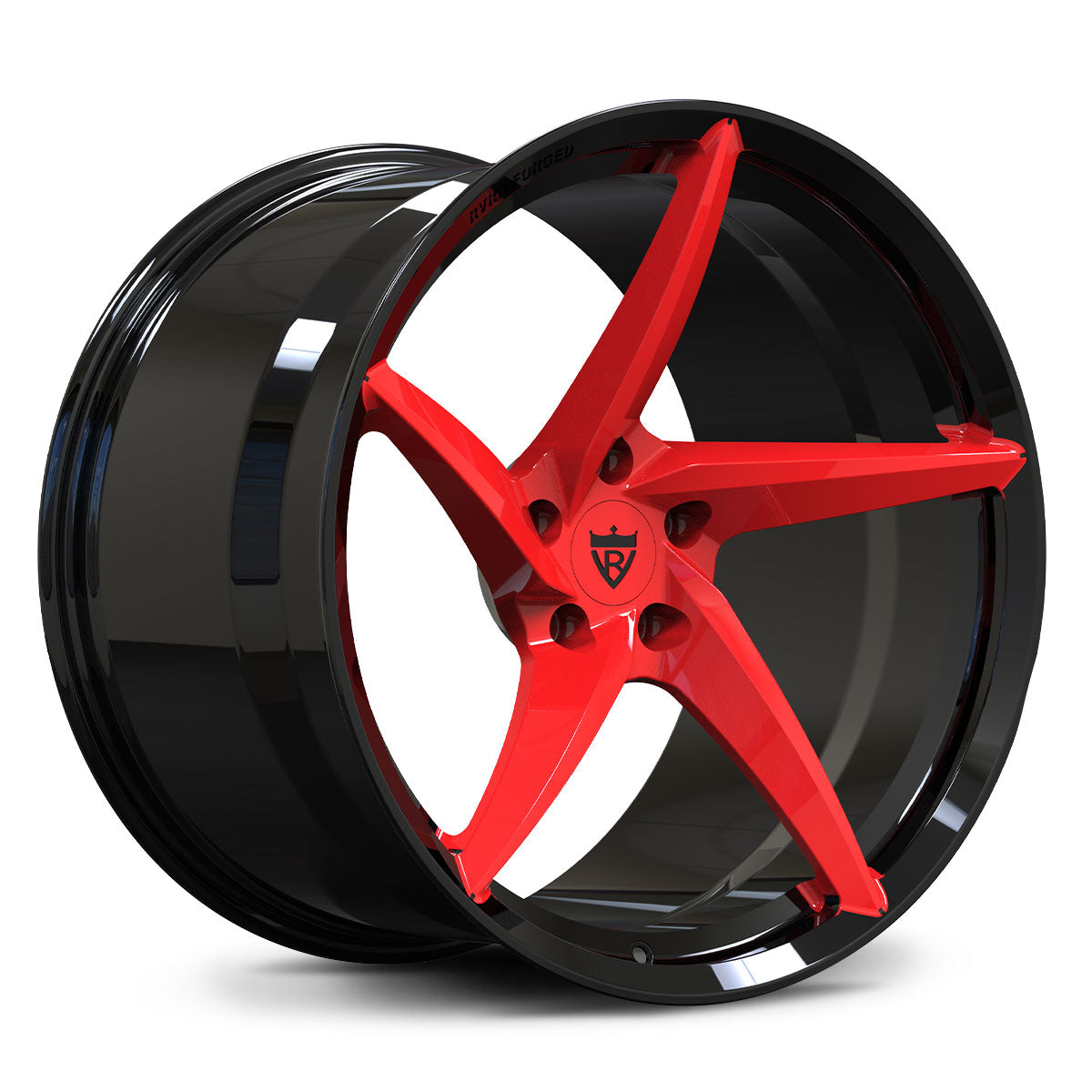 RV-MC35 | Custom 5 Spoke Concave Forged Corvette C8 Z06 / E-Ray 5 Spoke Super Concave Wheels | 20x10, 21x13 Setup