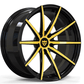 RV-MJ02 forged wheel design for Chevrolet Corvette C6 Z06 – black and yellow super concave edition