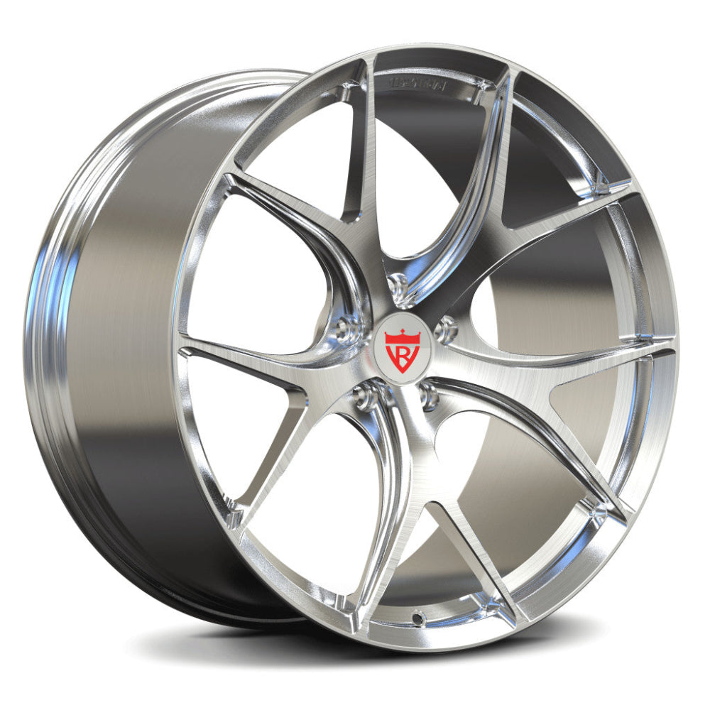 RV-MR05 | Custom Forged Corvette C7 Grand Sport Wheels - Brushed Silver Concave 19inch OEM Wheels- RVRN Custom Forged 1-Piece Wheels