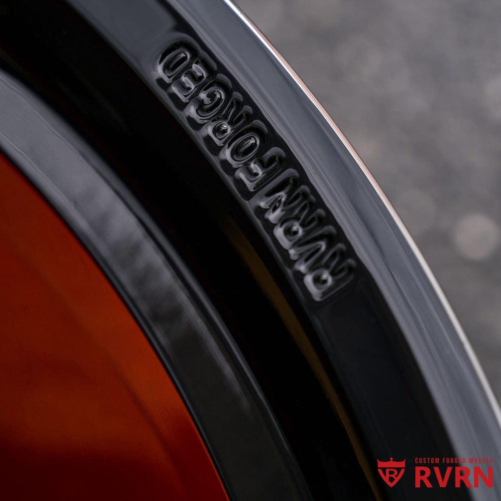 Close-up of spoke design on RVRN RV-MR05 forged wheel