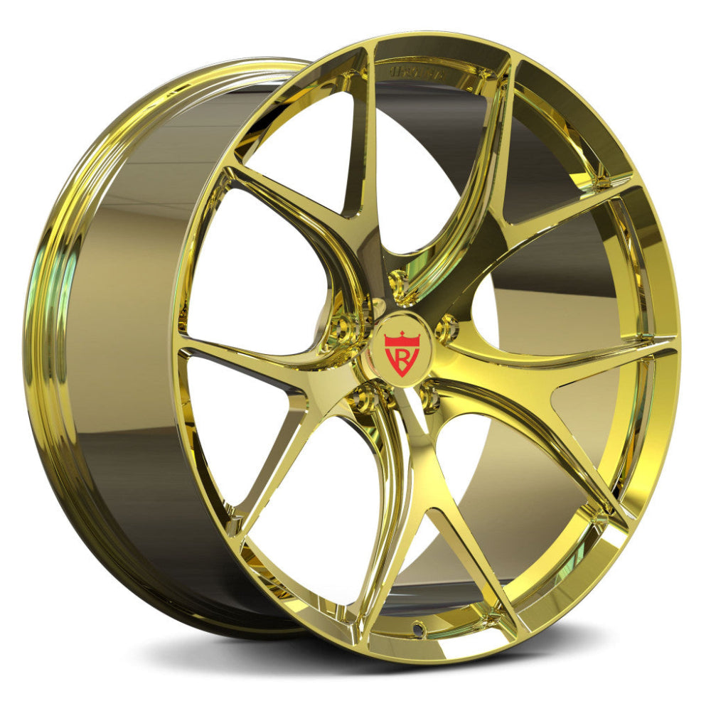 Gold Rims for Corvette C1-C8 Vehicle-Custom Forged Monoblock Performance Concave Rims - RVRN Custom Forged Wheels