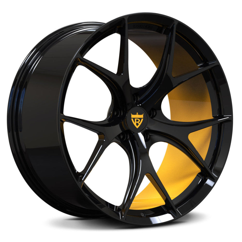 RV-MR05 | Custom Forged Corvette C8 Z06 Super Concave and Performance black and Accelerate Yellow Wheels - RVRN Custom Forged Wheels