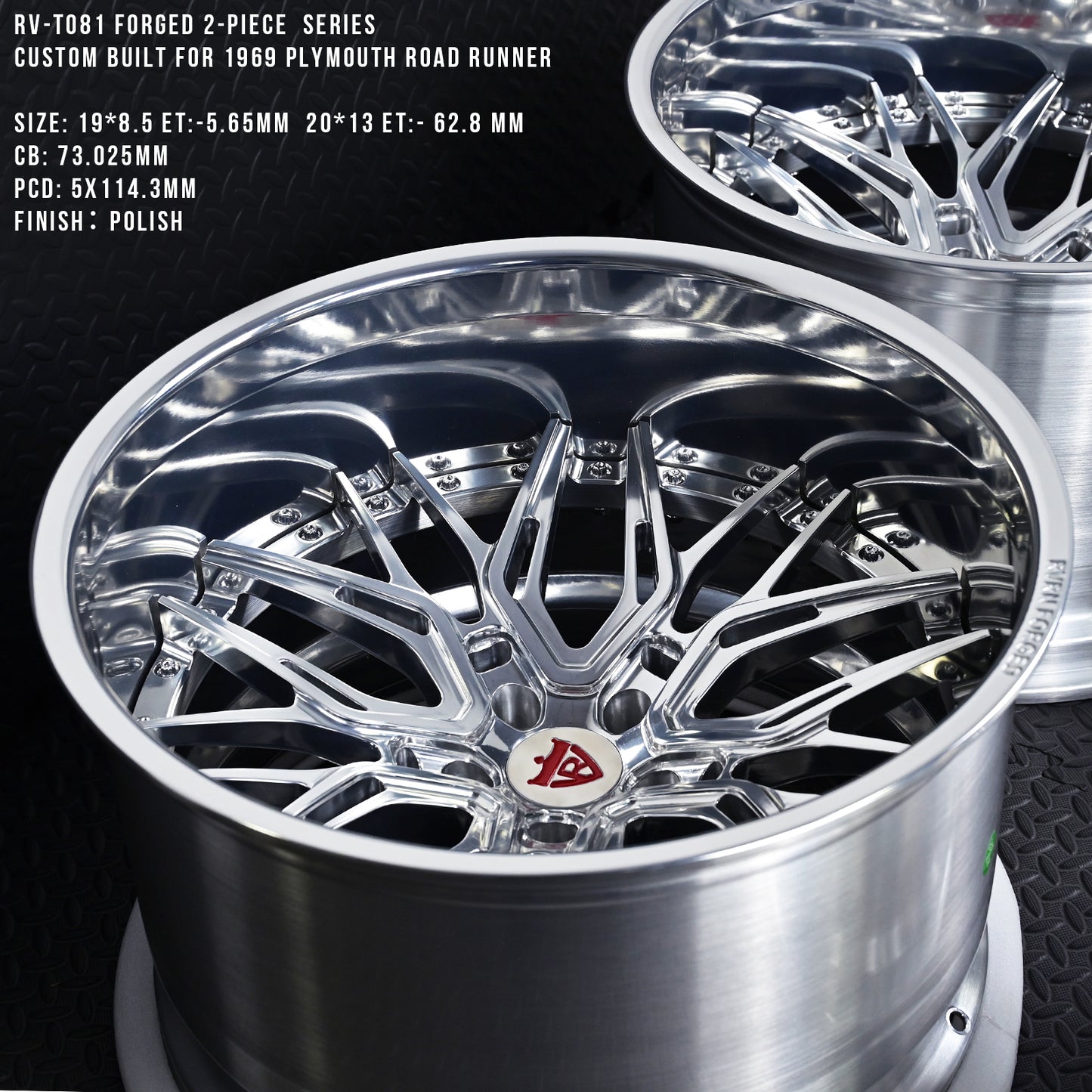 Premium 2-piece Custom Design Forged Wheel RV-T081 R-10K Series