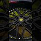 RV-T081 |  Color-Matched Accelerated Yellow & Gloss Black Deep Dish Custom Forged Corvette C8 Stingray / Z51 Wheels with 19x8.5, 20x11 / 20x9, 21x12