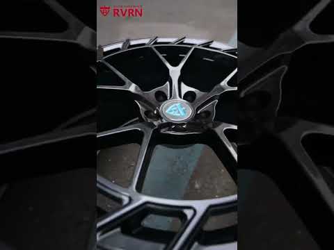 Corvette C8 Stingray Z51 custom aftermarket wheels with color-matched carbon flash metallic, rapid blue engravings-RVRN Wheels 