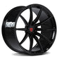 RV-MJ02 custom forged black super concave wheel rendering for Corvette C6 Z06