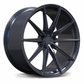 High-detail 3D render of RV-MJ02 forged C6 Z06 wheel showing super concave structure with gunmetal grey color 