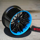 RV-T081 | Custom Forged 2-Piece Corvette C8 Z06 / E-Ray Deep Concave Rapid Blue Wheels | 20x10, 21x13 Setup